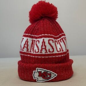 NFL  New Era Kansas City Chiefs Red Knit Beanie, fleece lined
